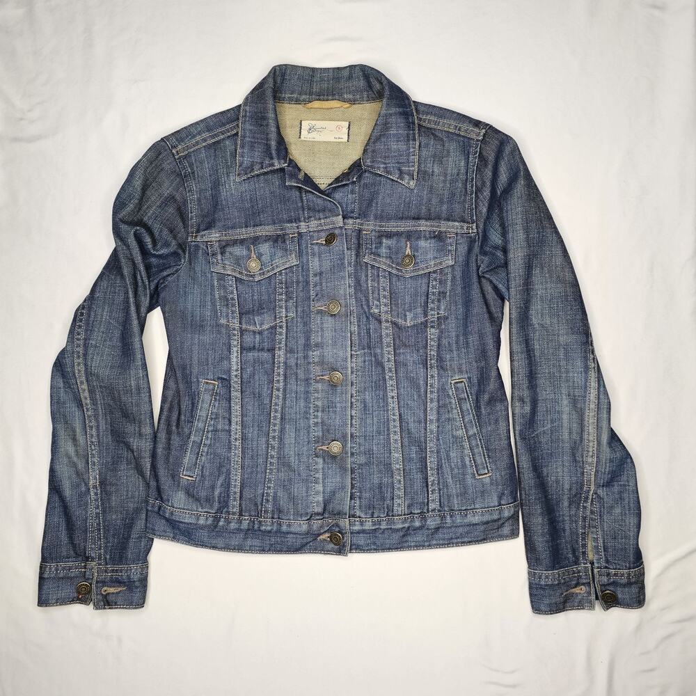 Gap Women's Limited Edition Denim Jacket Small Stretch Dark Wash Layer EUC
